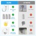 JINSHUNFA Adhesive Wall Hooks 13LB Heavy Duty No Drill Large Transparent Waterproof Hooks for Bathroom Kitchen Towel Coat 8 Pack