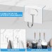 JINSHUNFA Adhesive Wall Hooks 13LB Heavy Duty No Drill Large Transparent Waterproof Hooks for Bathroom Kitchen Towel Coat 8 Pack
