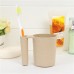 JINSHUNFA Creative Wheat Straw Cups with Toothbrush Holder, Cup for Brushing and Rinse,kids Mouthwash Cup for Kitchen, Bathroom