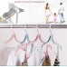 JINSHUNFA Clothes Hangers Folding Portable Plastic Travel Camping Clothes Hanger with Anti-slip Grooves 4PCS(Blue Green Pink Beige)