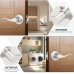 JINSHUNFA 6 Pack Passage Lever Door Handle Brushed Nickel Wave Door Levers Interior Door Handles for Closet Keyless Indoor Door Locks