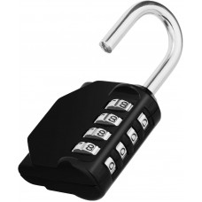 JINSHUNFA Lock, 4 Digit Combination Padlock Outdoor, School Lock, Gym Lock and Black Lock