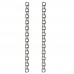 JINSHUNFA 2 Pcs 5/32 x 23 Inch Link Chain 304 Stainless Steel Coil Chain for Transport Tie Down Binder Chain Pulling Towing Hanging, Home, Camping, Pet Towing, 4mm