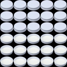 JINSHUNFA 38 mm White Growler Caps Lids, Seal Screw Caps Lid,Tinplate Metal Screw Caps with White Filling Glue Fits for Most 1/2 and 1 Gallon Jugs (36 Pieces)