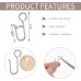 JINSHUNFA Metal Curtain Track Hooks S Shaped Small Curtain Hooks Metal Drape Wire Hooks for Ceiling Curtain Drape Track