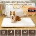 JINSHUNFA Dog Bed Crate Pad for Small Dogs, Deluxe Fluffy Plush Machine Washable Dog Mat, Crate Pet Beds with Removable Cover, Dog Sleeping Mat Cushion Bed, 23"x 16"x3", White