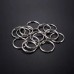 JINSHUNFA 200PCS Split Key Rings Bulk for Keychain and Crafts keychain rings (Silver 25mm)